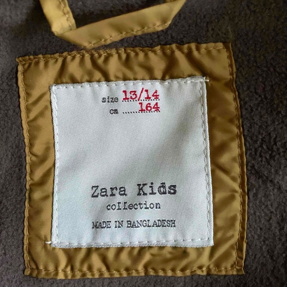 Zara Puffer Jacket with Hood Mustard Yellow - Picture 7 of 10